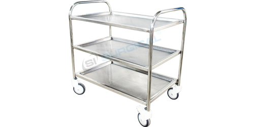 Service Trolley - 36x40 Inch | Stainless Steel, Durable, Water Resistant, Fireproof Standards