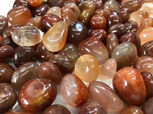 Red Cornelian Tumble Stone Grade: Super Polished