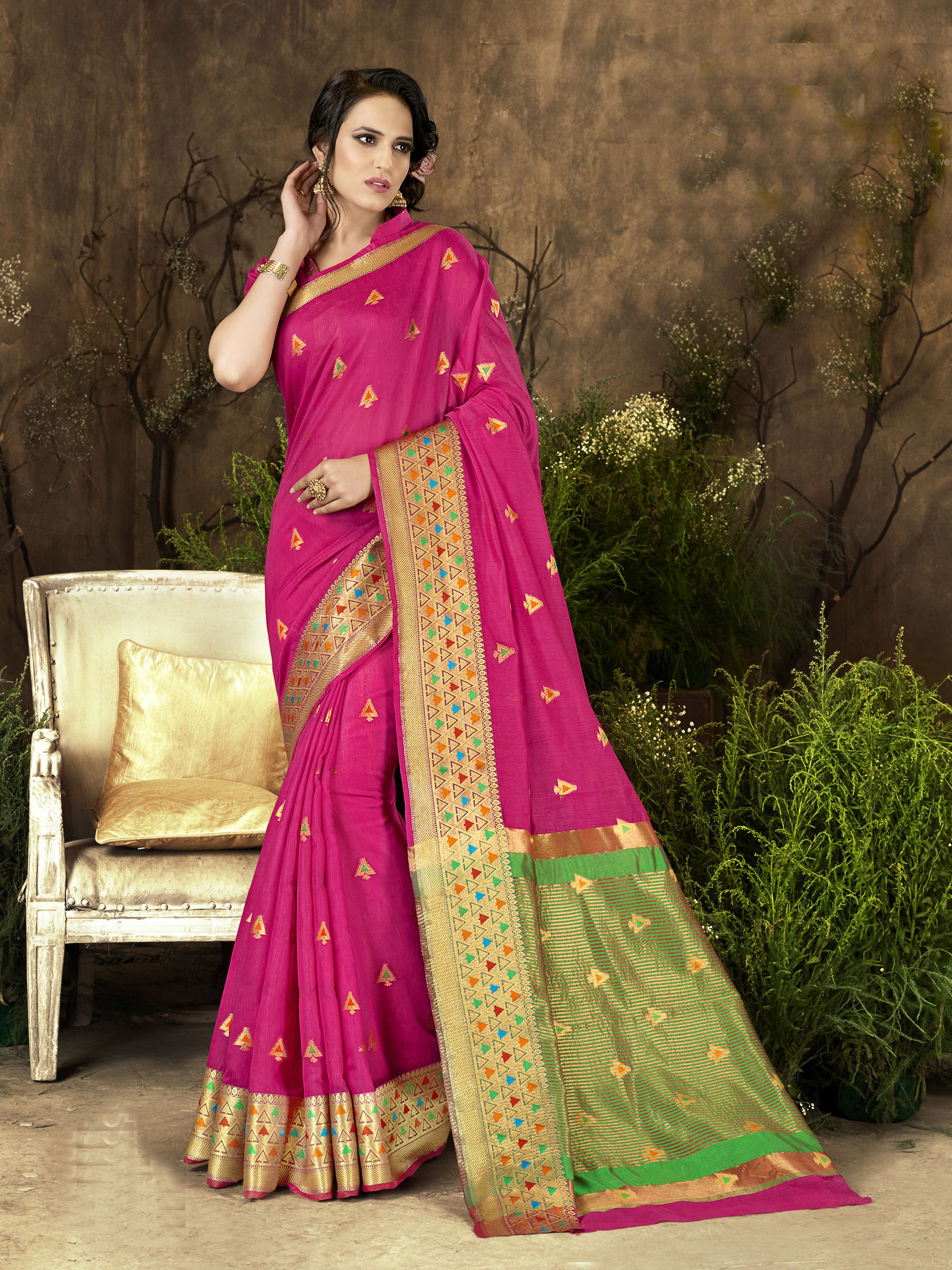 Designer Art Silk Saree - 5.5 Mtr Length, Attractive Patterns & Customizable Sizes | Long Lasting Quality, Ethnic Indian Dress