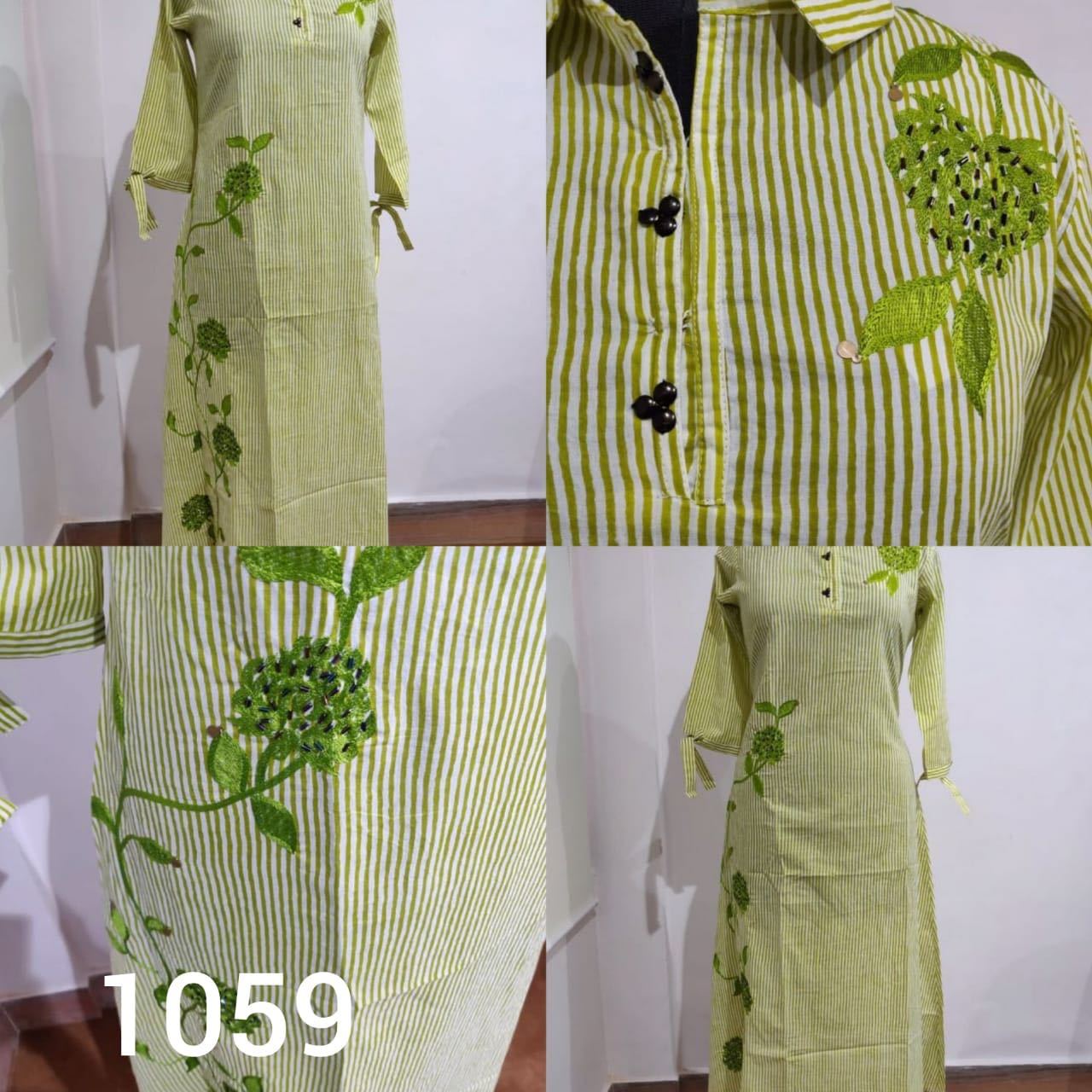 Washable Cotton Embroidered Kurti