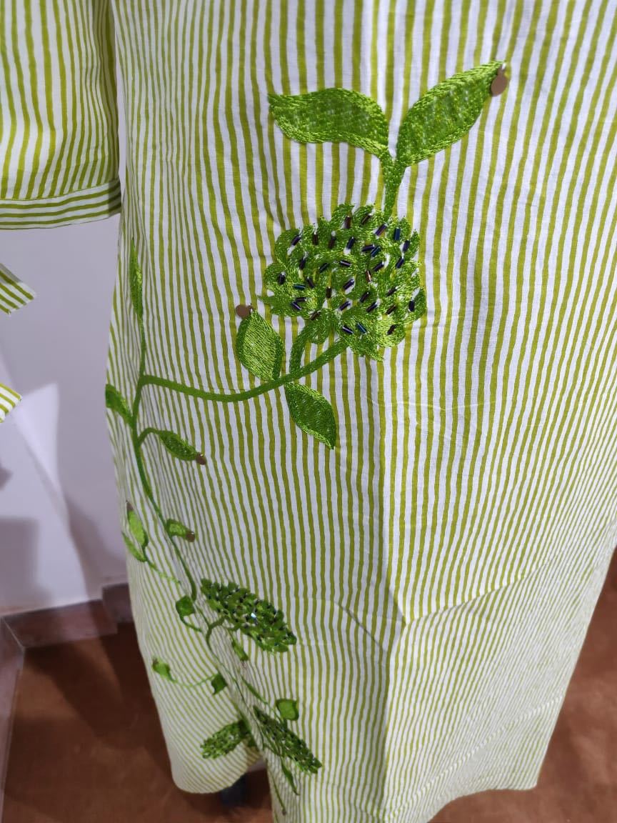 Washable Cotton Embroidered Kurti