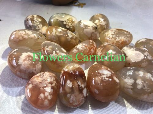 Flowers Carnelian Tumbled Grade: Good Quality