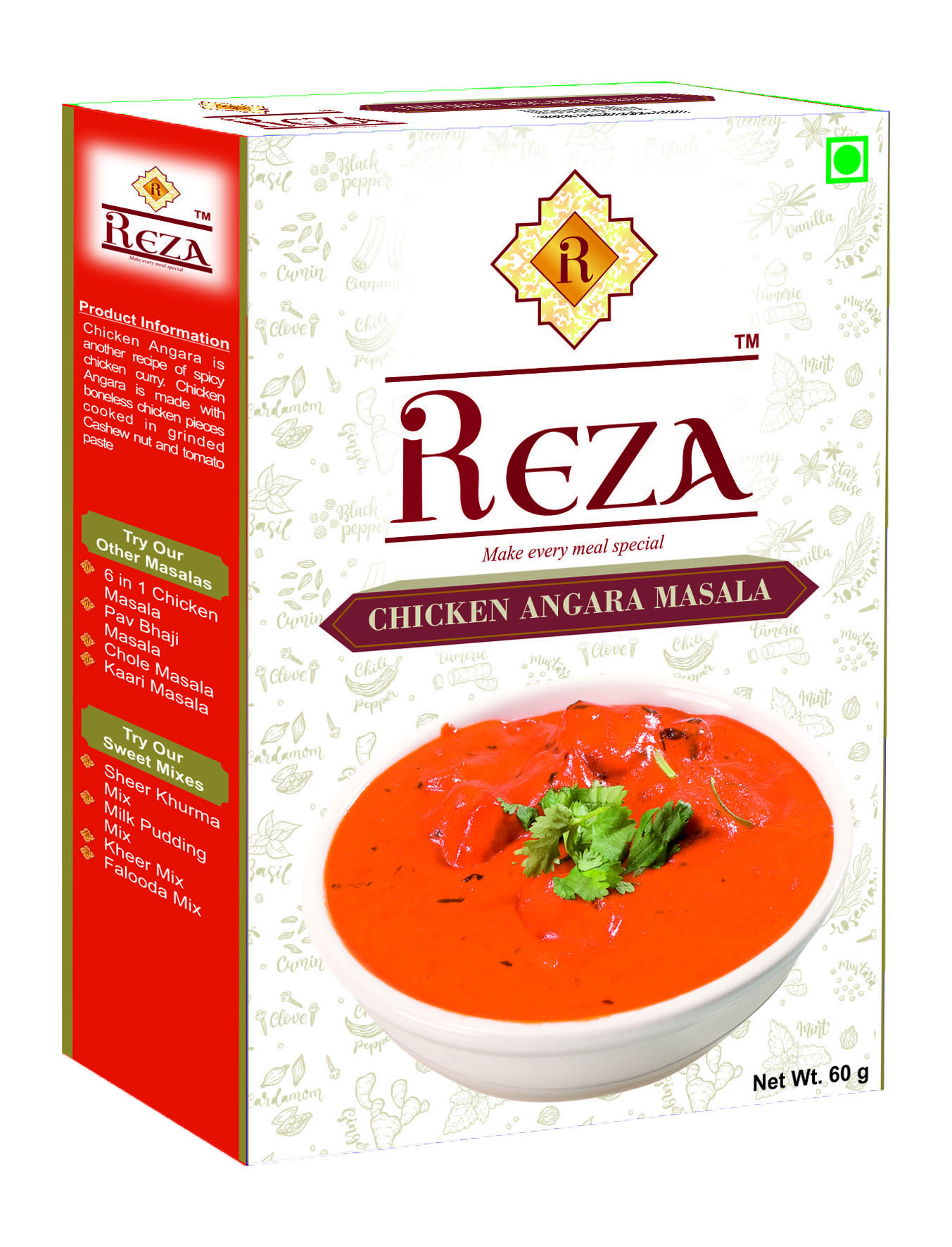 Chicken Angara Masala - 50g Packet, Mughlai Cuisine | Smoky Flavor, Rich Aroma, Fssai Certified, All Natural