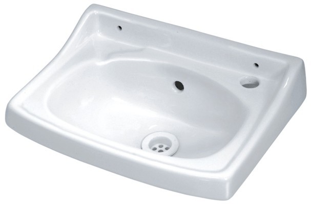 Tiny Square Wash Basin - 350x280 Mm, Glossy White Ceramic Finish | Elegant Wall-mounted Design, Crack And Acid Proof