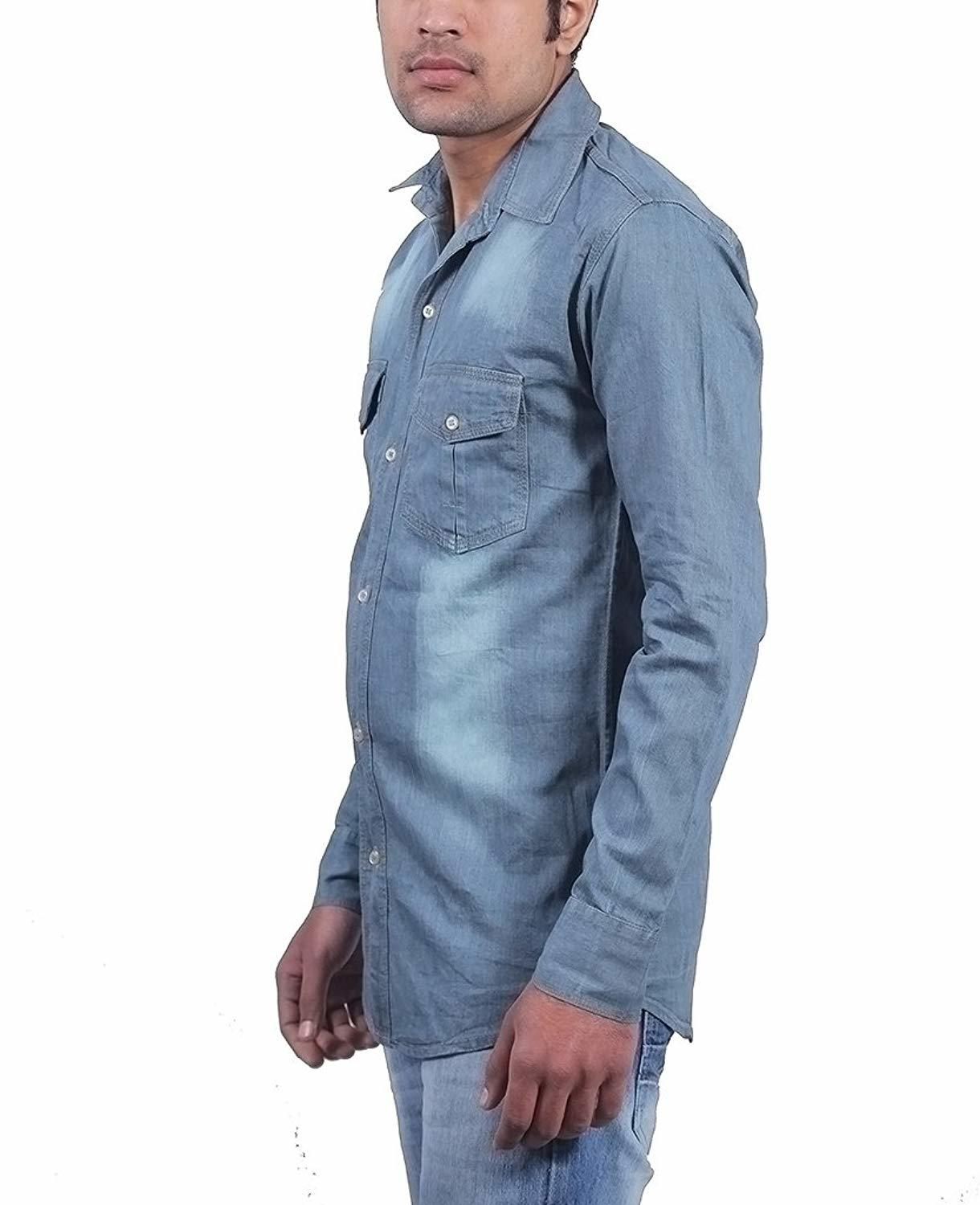Denim Shirts Collar Style: Standard