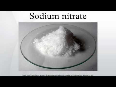 सोडियम नाइट्रेट अनुप्रयोग: औद्योगिक