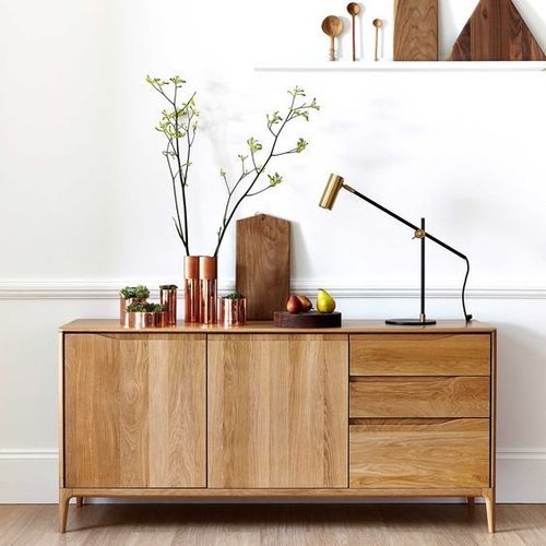 3 ड्रावर साइड बोर्ड के साथ हस्तनिर्मित 2 डोर