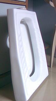 Eastern Pan - Ceramic, 535x430x165 Mm , Glossy White Finish, Floor Mounted, One Piece Design, Low Maintenance