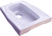 Eastern Pan - Ceramic, 535x430x165 Mm , Glossy White Finish, Floor Mounted, One Piece Design, Low Maintenance