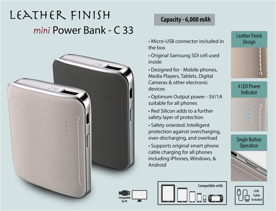 Customized Power Bank Body Material: Metal