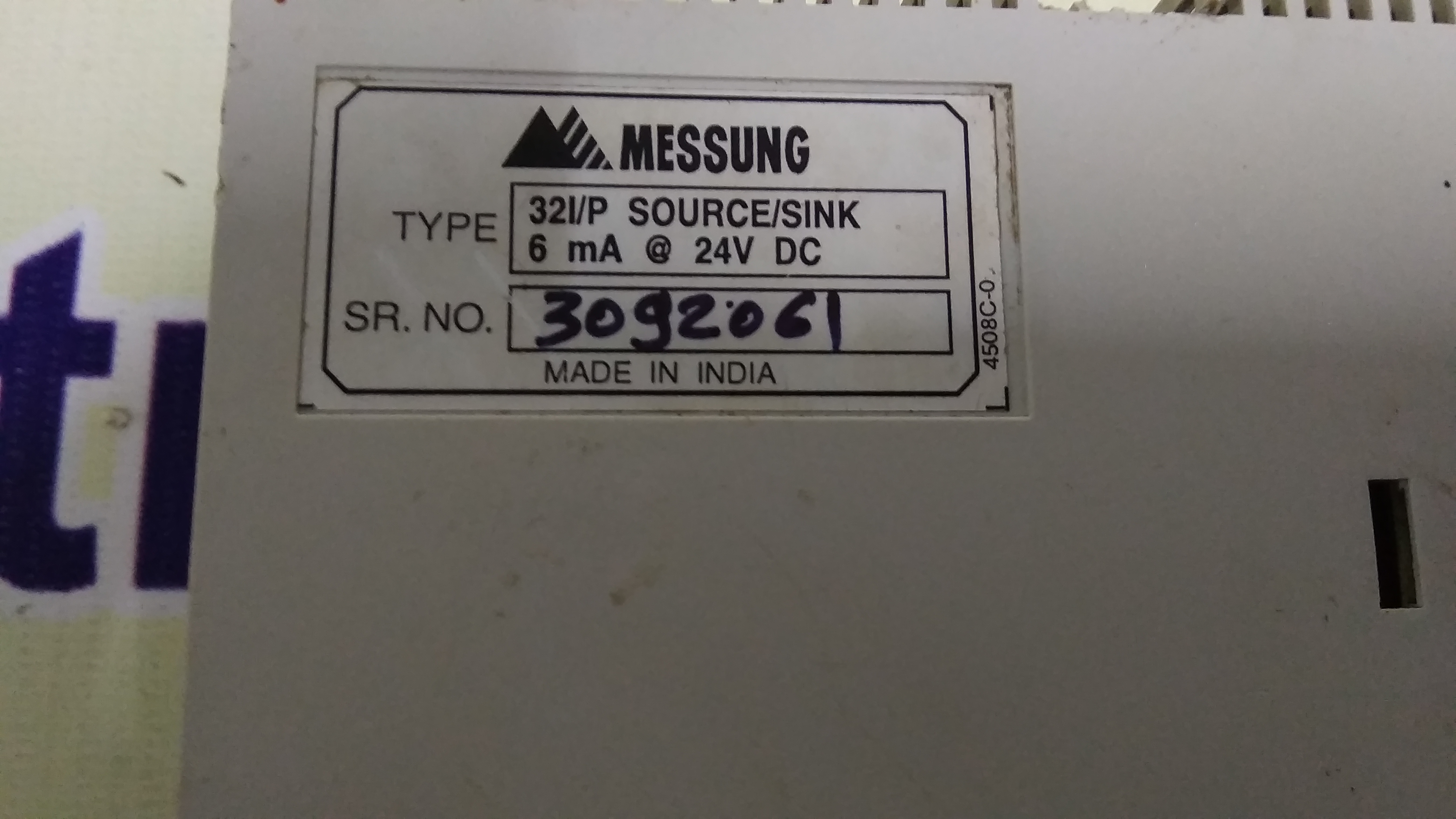 Messung Plc 32i/p Source/sink