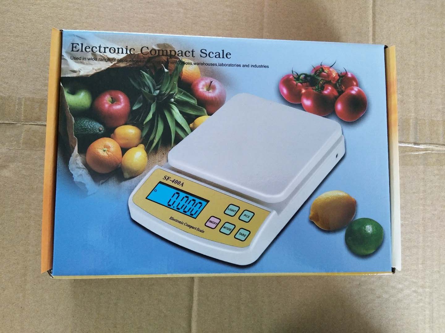 Kitchen Scales - Abs Plastic Body, 240x165x55mm, Creme Colour, 10kg Capacity, Lcd Display, High Precision Strain Gauge Sensors, Auto Zero Resetting, Overload Indicator