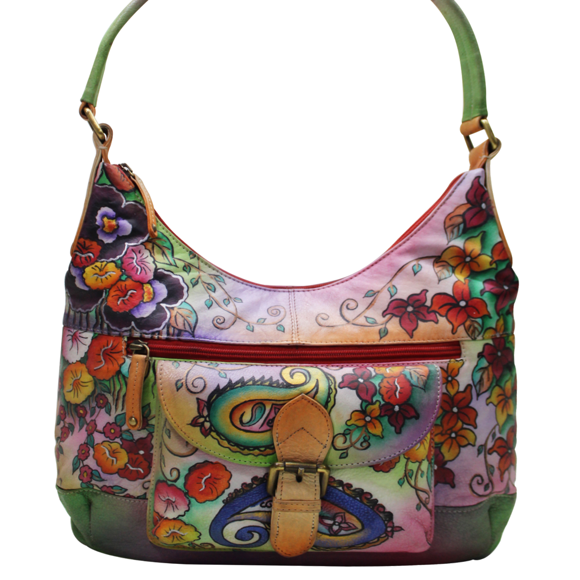Leather Hand Painted Shoulder Bag Gender: Unisex