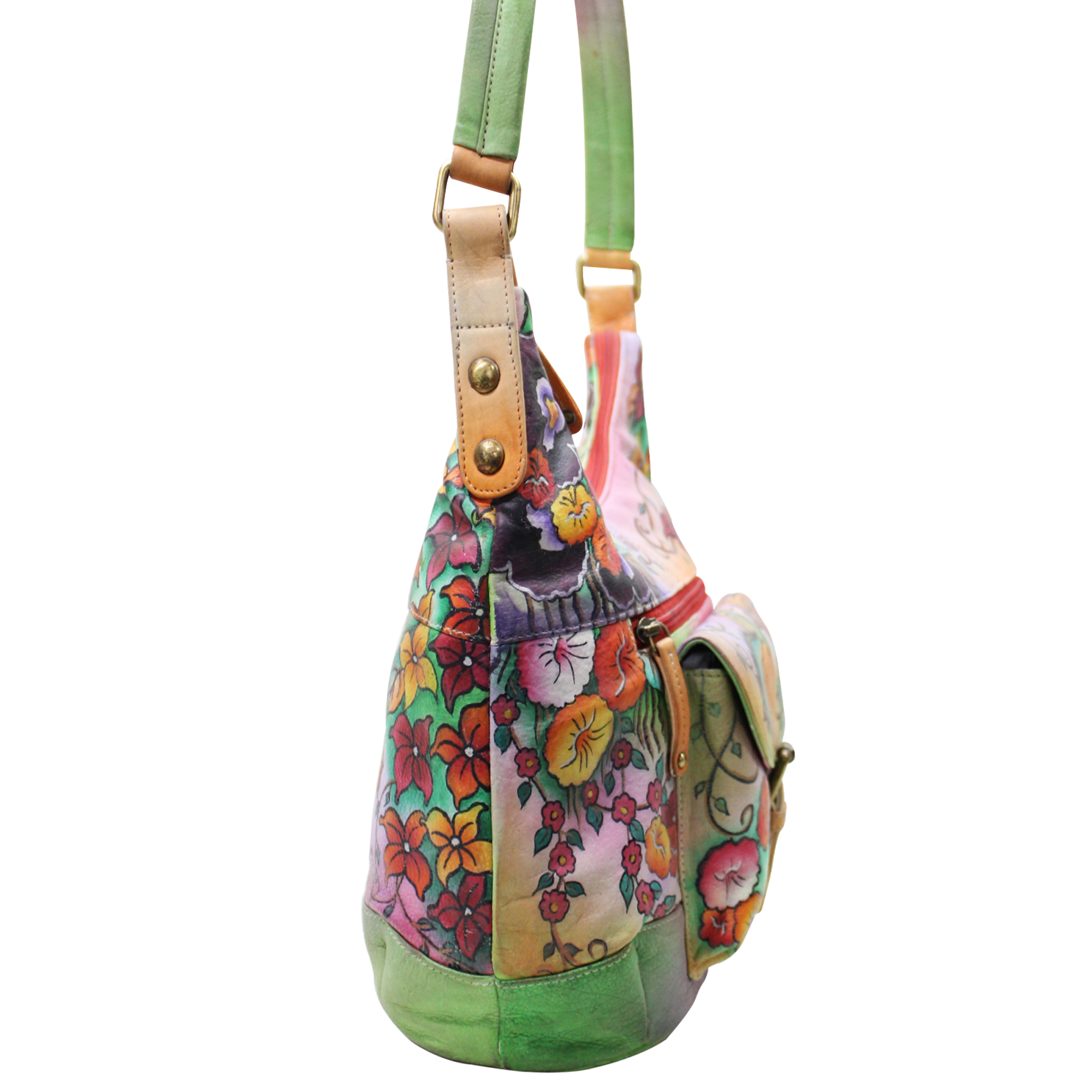 Leather Hand Painted Shoulder Bag Gender: Unisex