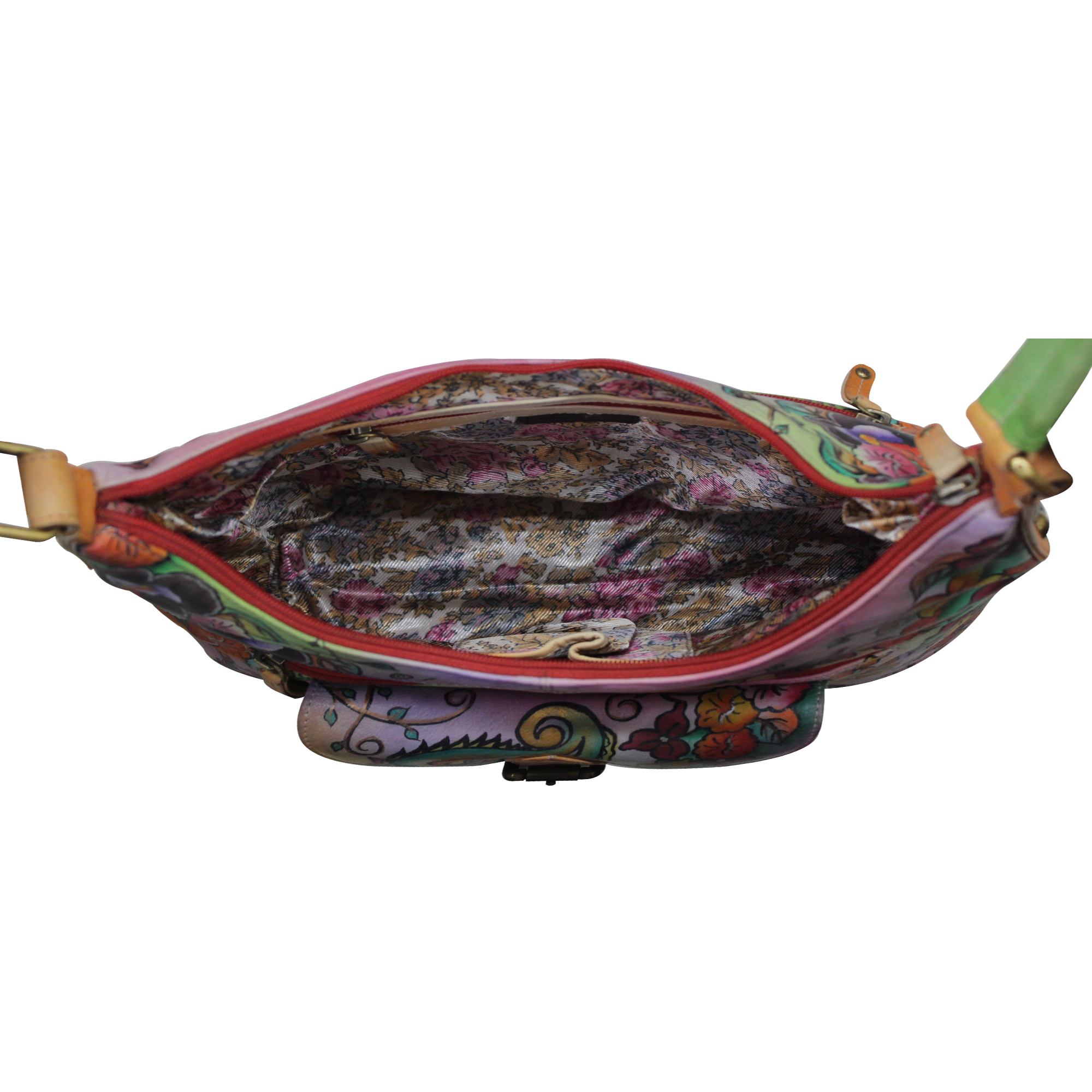 Leather Hand Painted Shoulder Bag Gender: Unisex