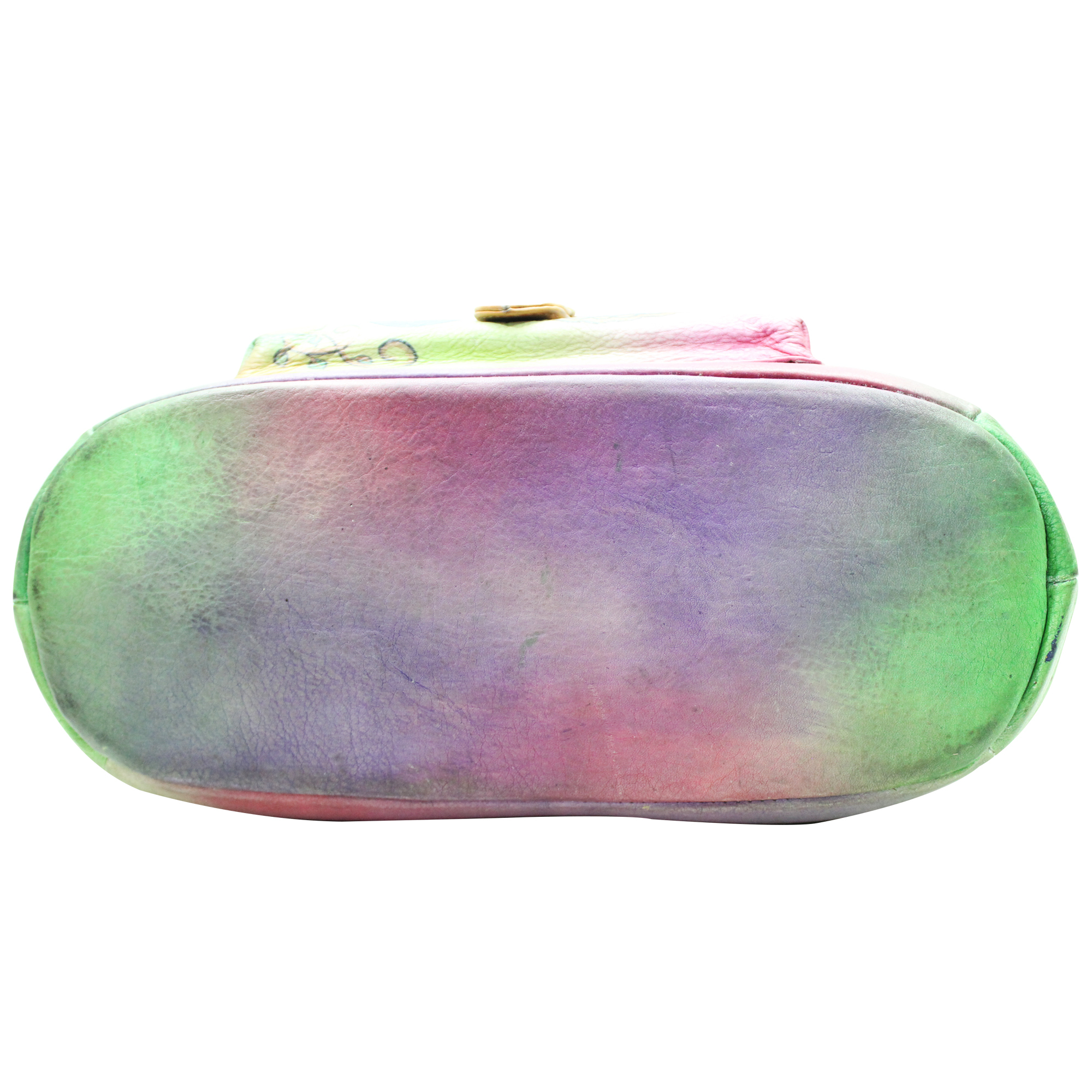 Leather Hand Painted Shoulder Bag Gender: Unisex