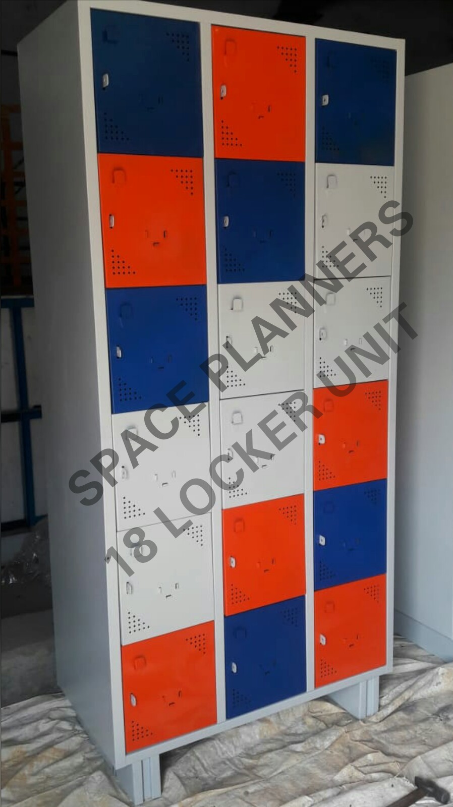 Industrial Storage Locker - Ms Material, 610mm Height X 385mm Width X 468mm Depth | Durable, Rust-resistant, Inbuilt Locks With External Locking Arrangement, Powder Coated Finish