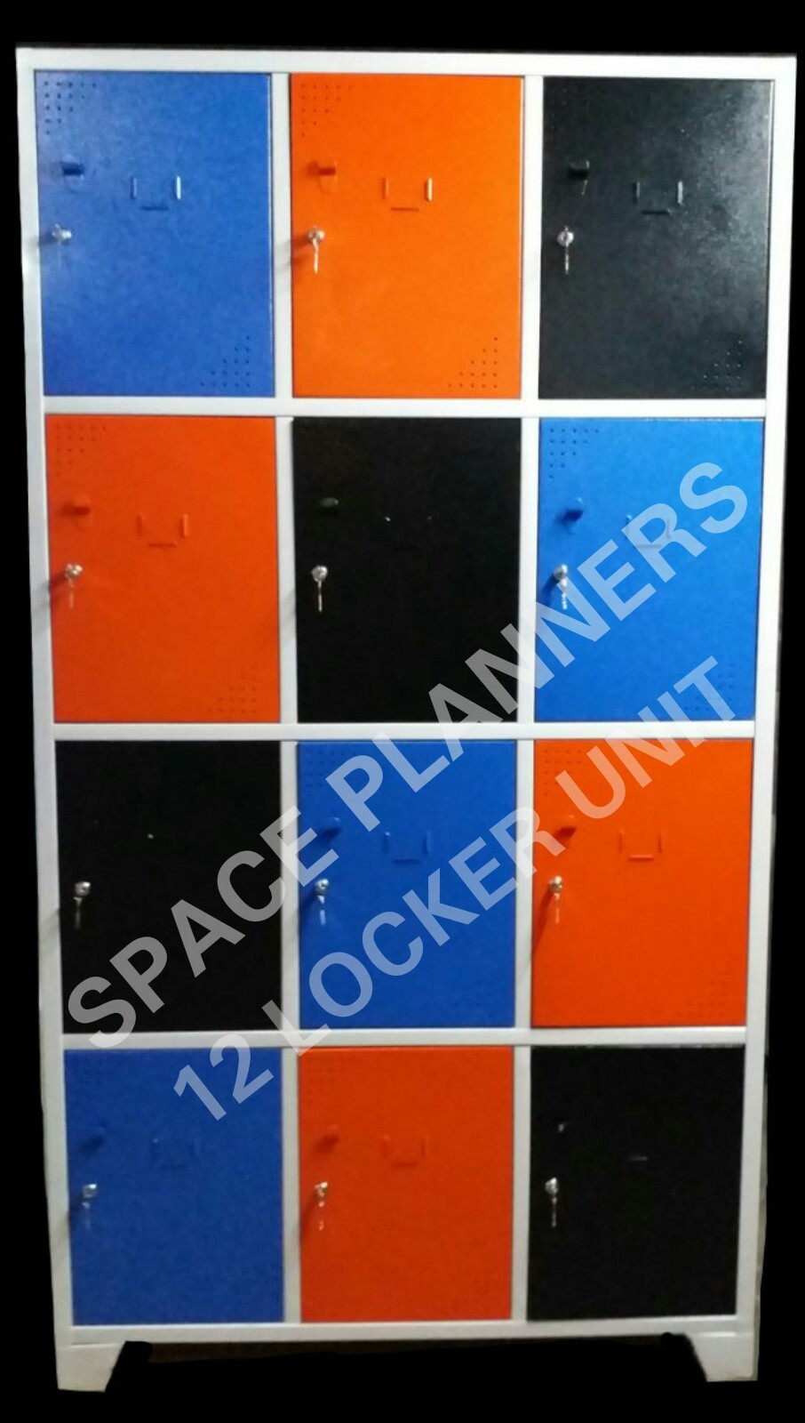 Industrial Storage Locker - Ms Material, 610mm Height X 385mm Width X 468mm Depth | Durable, Rust-resistant, Inbuilt Locks With External Locking Arrangement, Powder Coated Finish