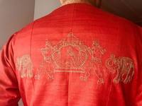 Red Hand Embroidered Sherwani