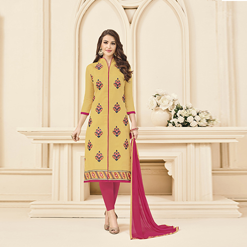 Beige & Pink Amazing Designer Salwar Suit