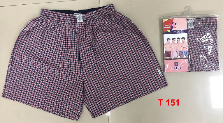 Checks Boxer - Cotton Blend, Male, 6 Vibrant Colors | Beaded Pattern, International Quality, Sweat Absorption, Led Free Fabric