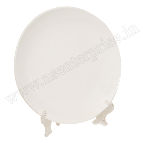 8" White Plate - Ceramic, 8" Size, Round Shape | Elegant Design, Durable Material, Ideal for Casual and Formal Dining