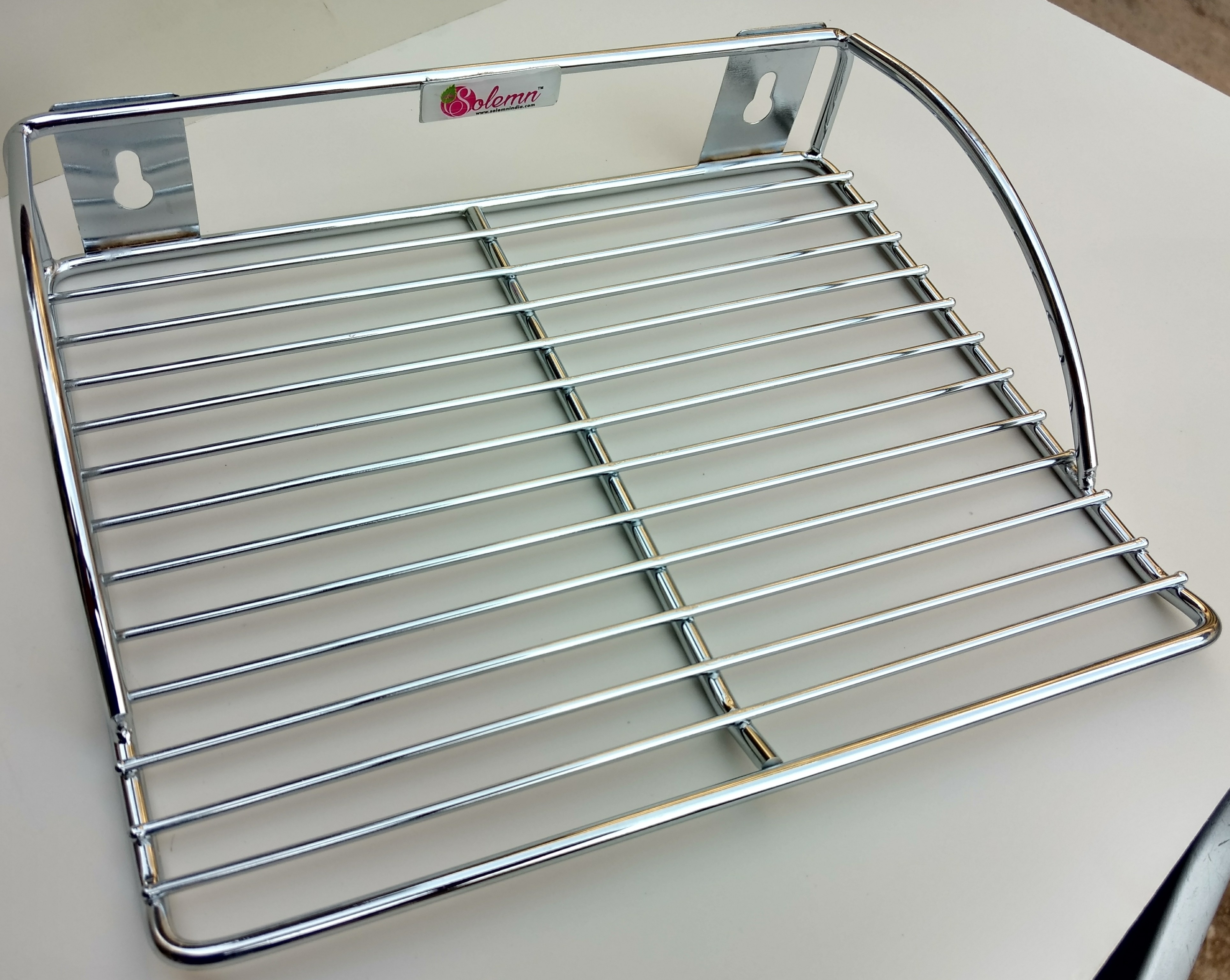 Stainless Steel Set Top Box Stand (Dth) - Dimensions 254x203.2x50.8mm, Silver Finish | Durable & Sturdy, Holds Set Top Boxes & Wi-fi Routers