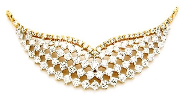 Diamond Mangalsutra - Gold, 18-22 Inches, American Diamonds | Elegant Design, Lightweight, Non-allergenic, Sparkling Finish, Trendy Style
