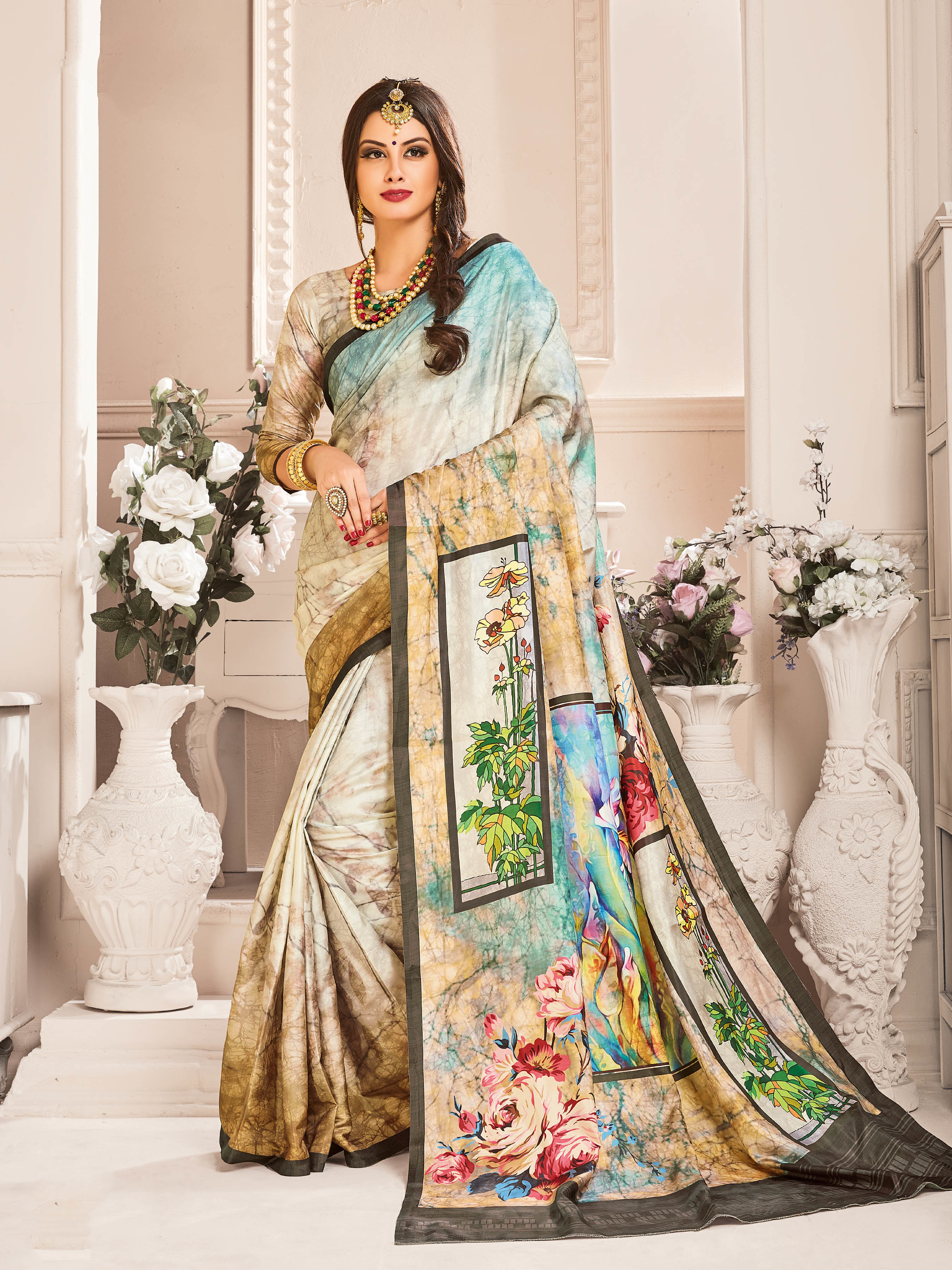 Indian Designer Paper Silk Saree