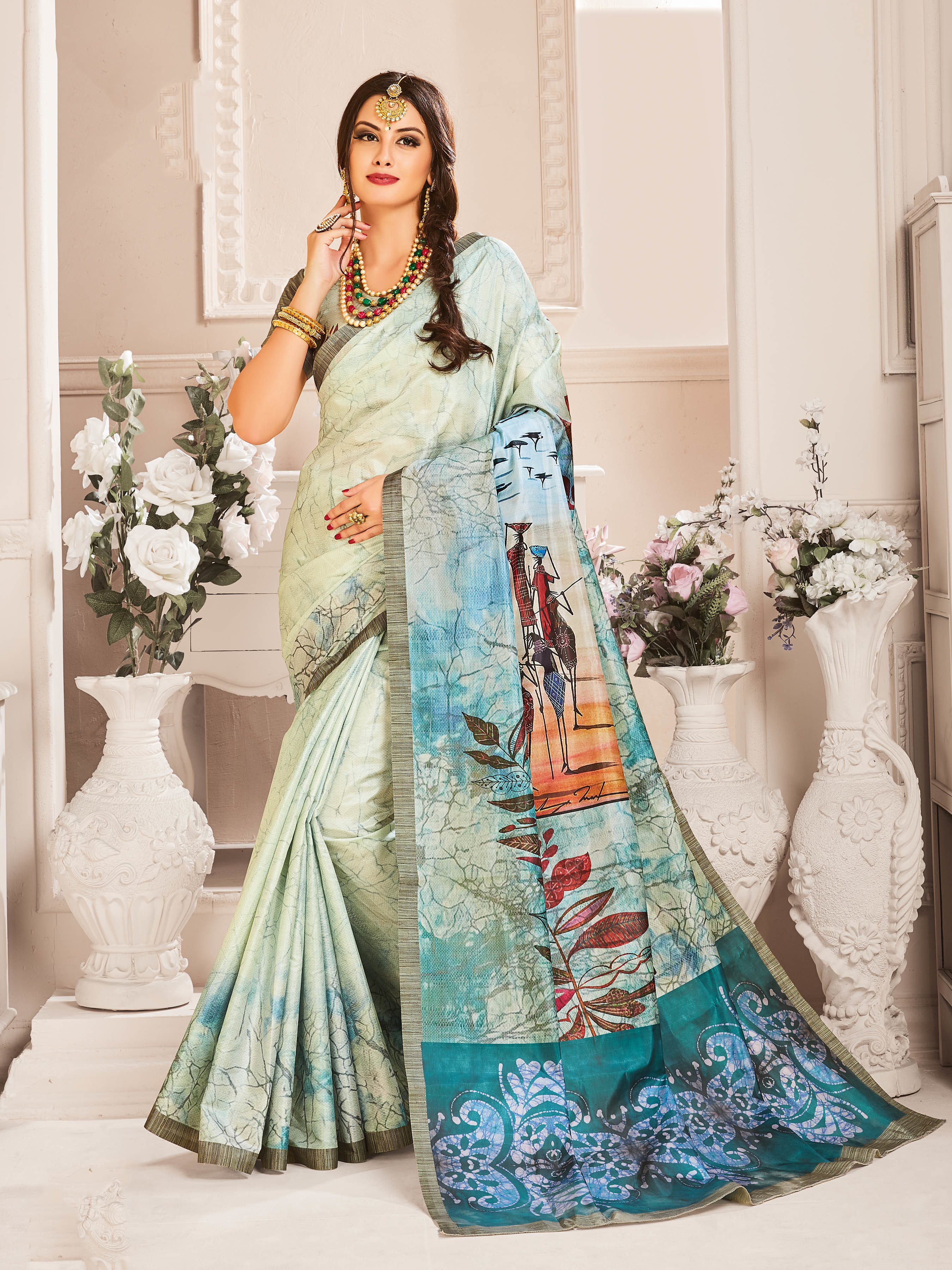 Indian Designer Paper Silk Saree