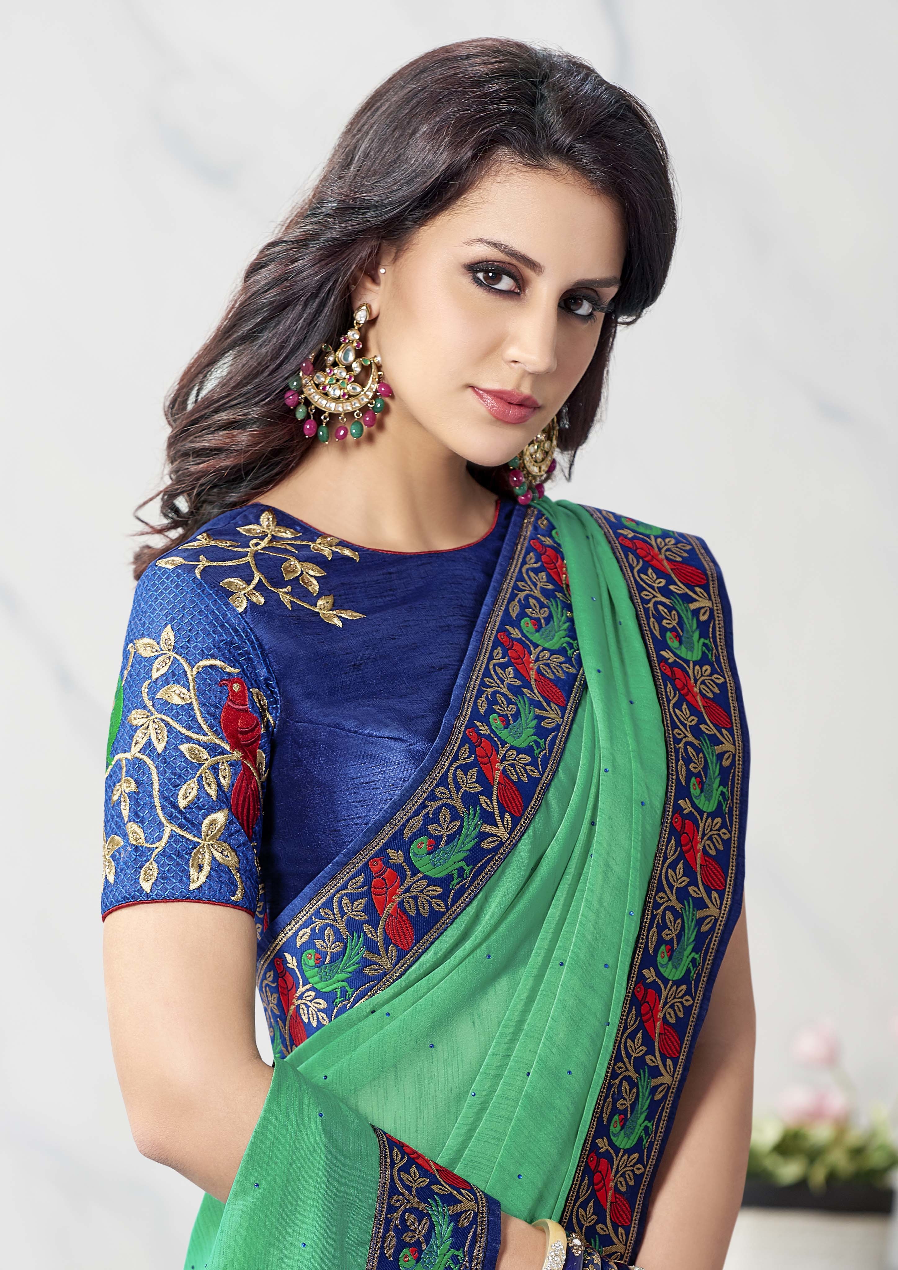 As Per Image Chiffon Saree