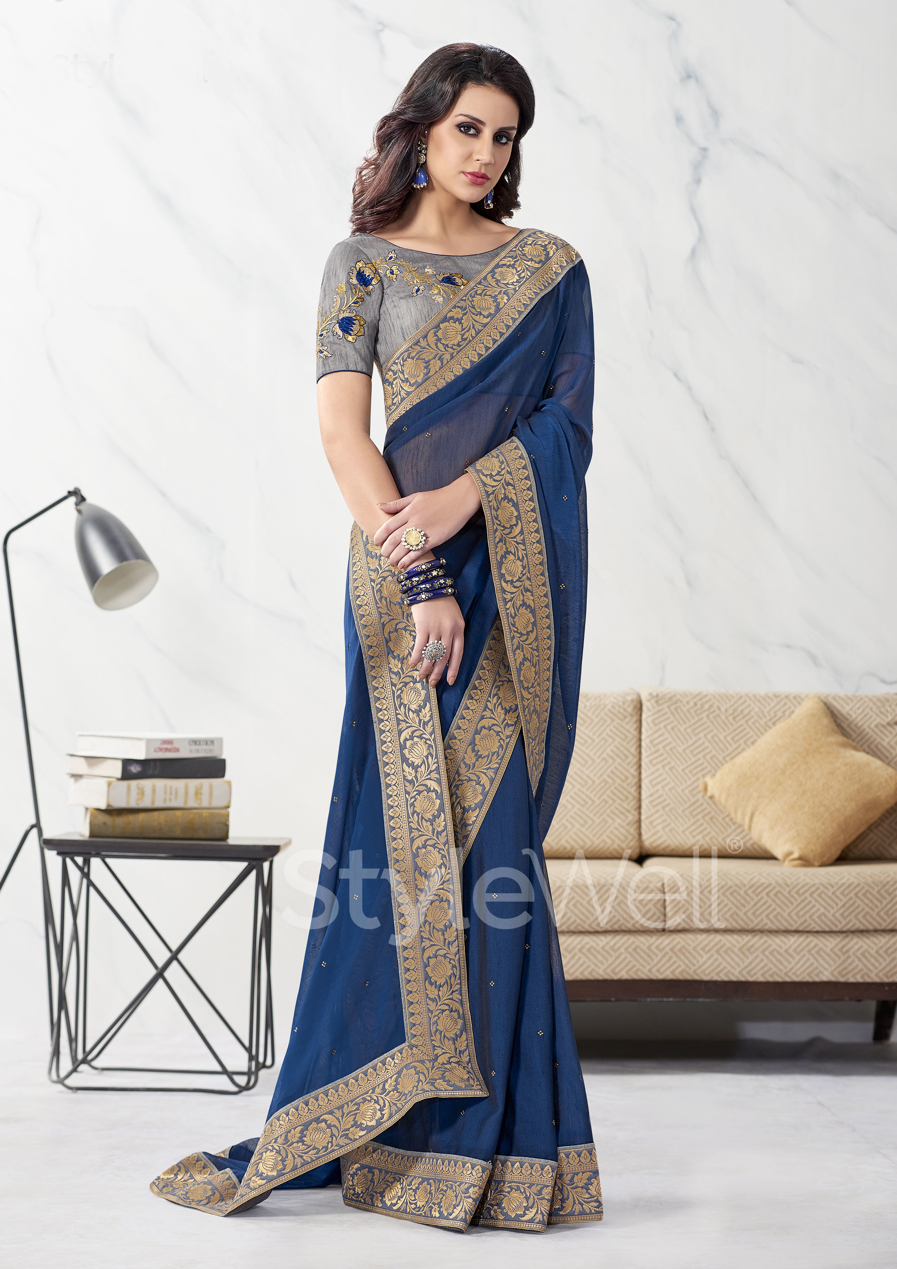 As Per Image Chiffon Saree