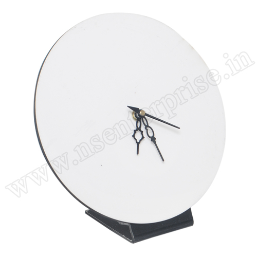 Clock Frame - Mdf Material, 20x20x0.5cm Size, White Color - Round Shape, Perfect For Framing And Displaying Time Decor