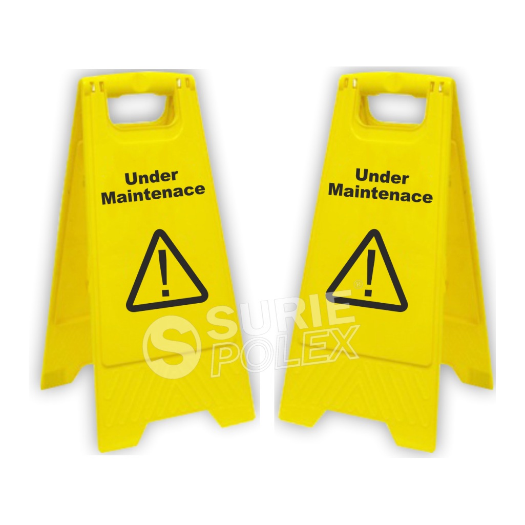 Yellow Caution Board- No Entry