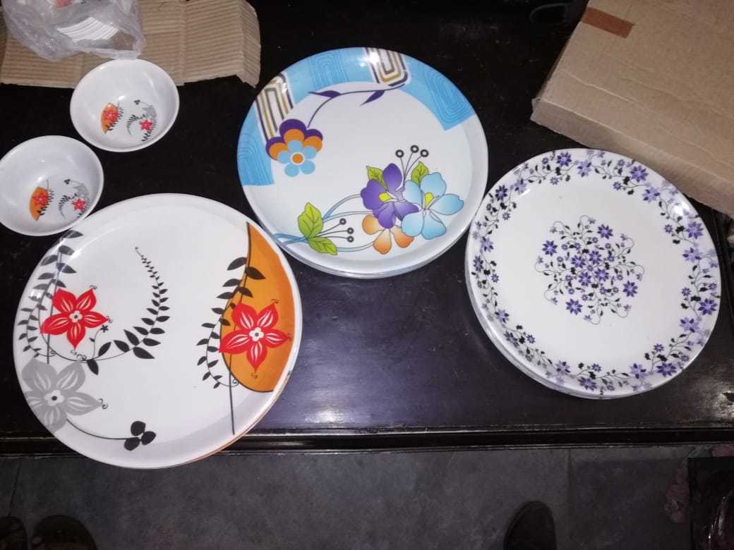 Designer Dinner Set - Melamine Material, 32 Pieces, Multi-color , Safe & Durable For Healthy Living