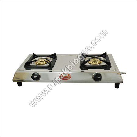 बायोगैस डबल बर्नर एस. एस. स्टोव