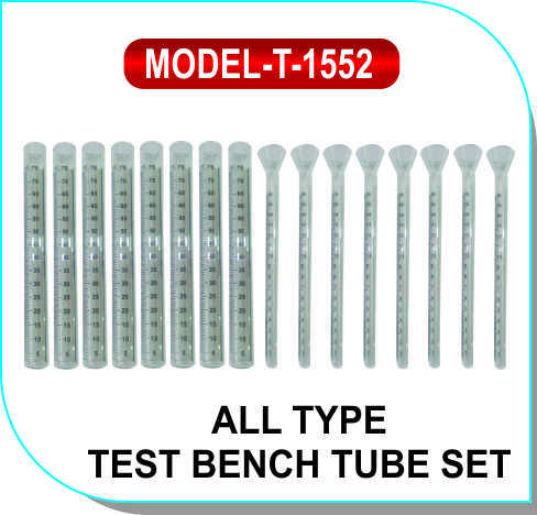 All Type Test Bench Tube Set Model T-1552 - High Grade Raw Material, 8 Piss Small & 8 Piss Big Setup , Durable And Heavy Duty For Crdi Injectors