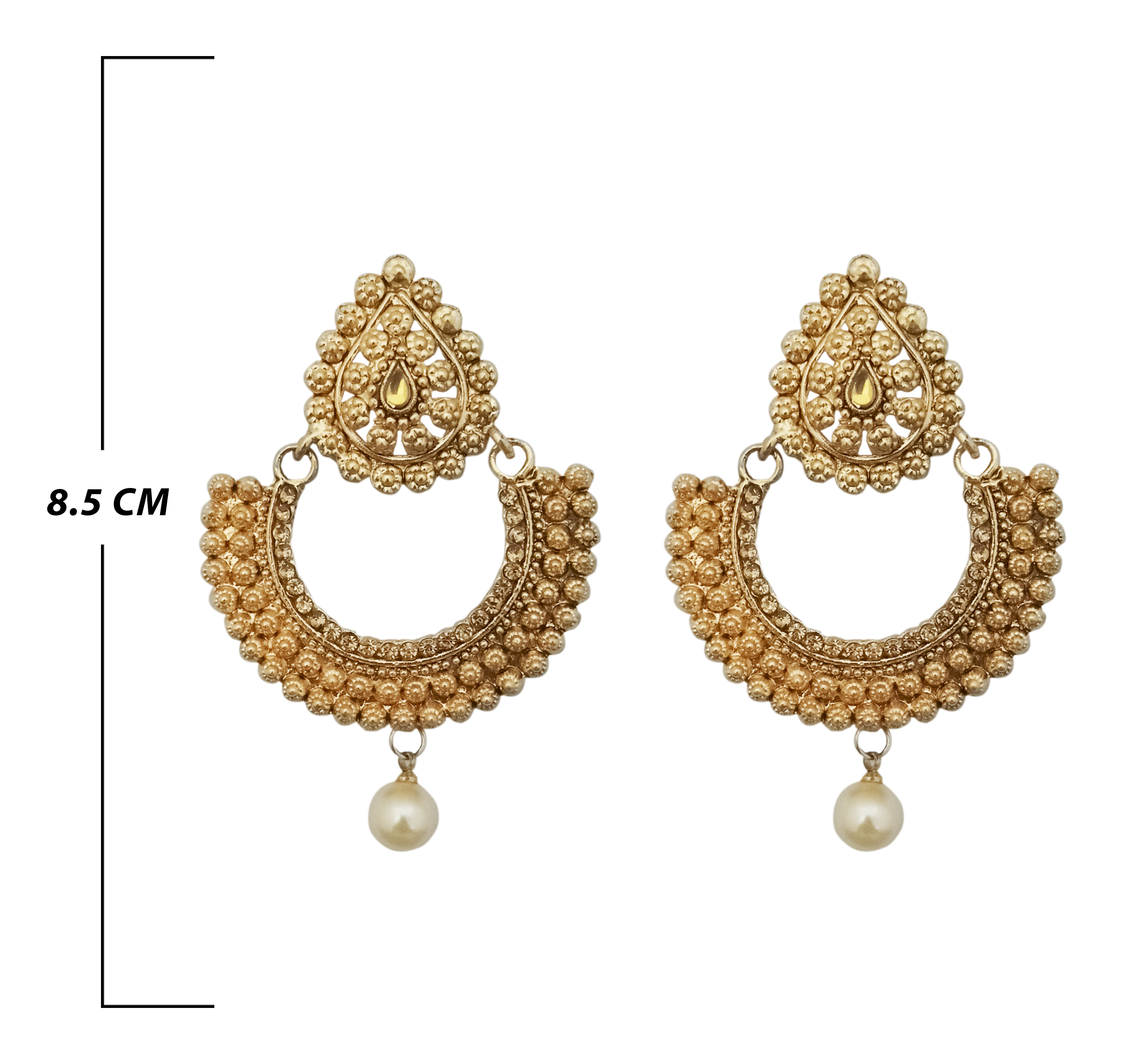 Traditional Earring - Zinc Alloy Dangle Earrings, Imitation Pearl Stones, Ethnic Women's Jewelry For Festive Occasions
