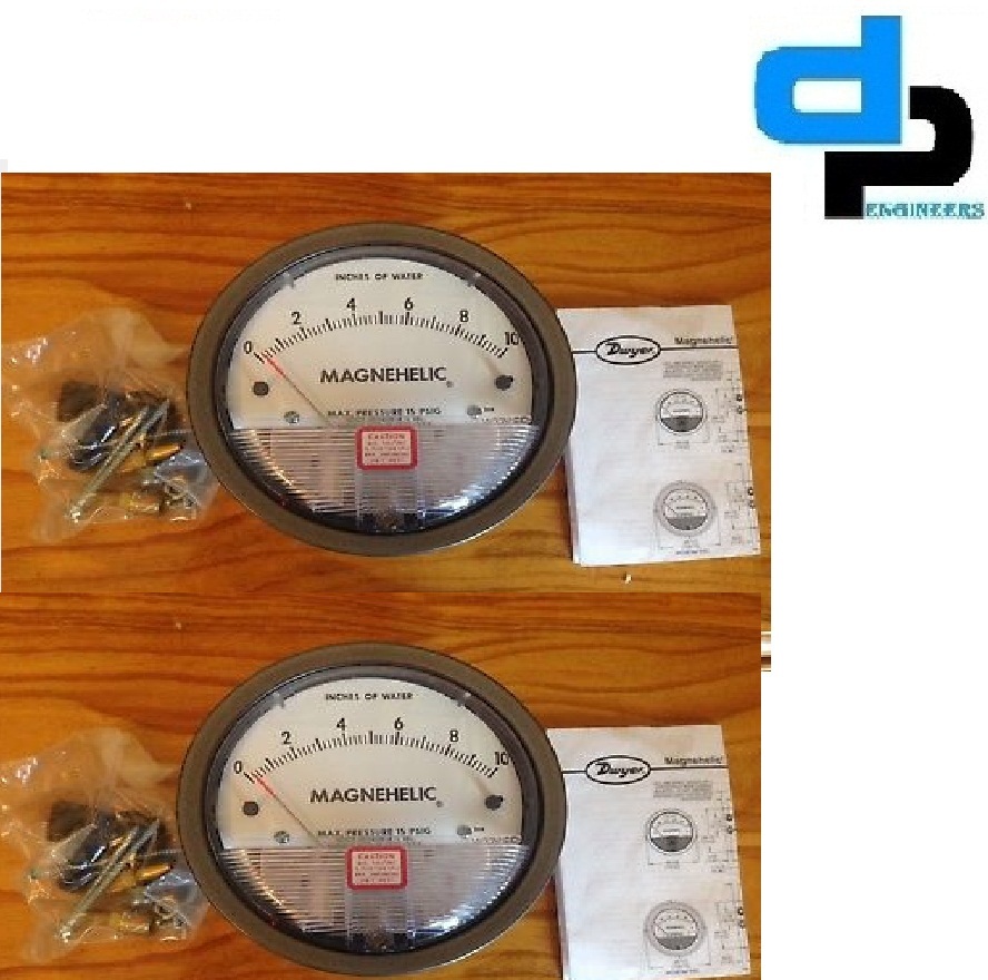 Dwyer 2205 Magnehelic Differential Pressure Gauge 0-5 Psi - Aluminum, Analog Display, High Accuracy | Flush Mounting, Precision Litho-printed Scale, Shock-resistant Motion