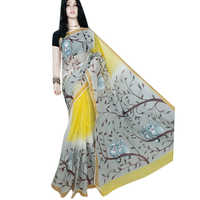 महिलाओं का पीला चप्पल साड़ी