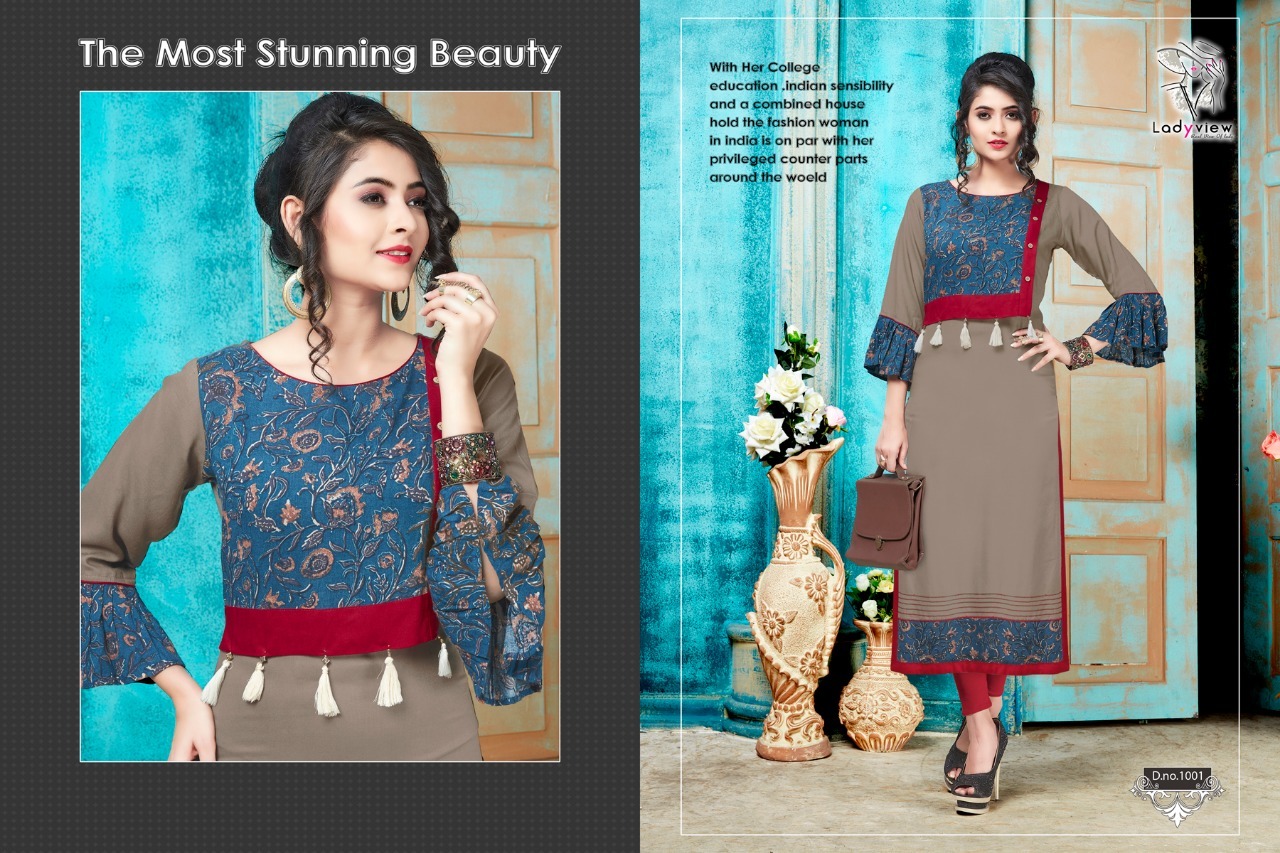 Dry Cleaning Rayon With Print Kurtis Collection