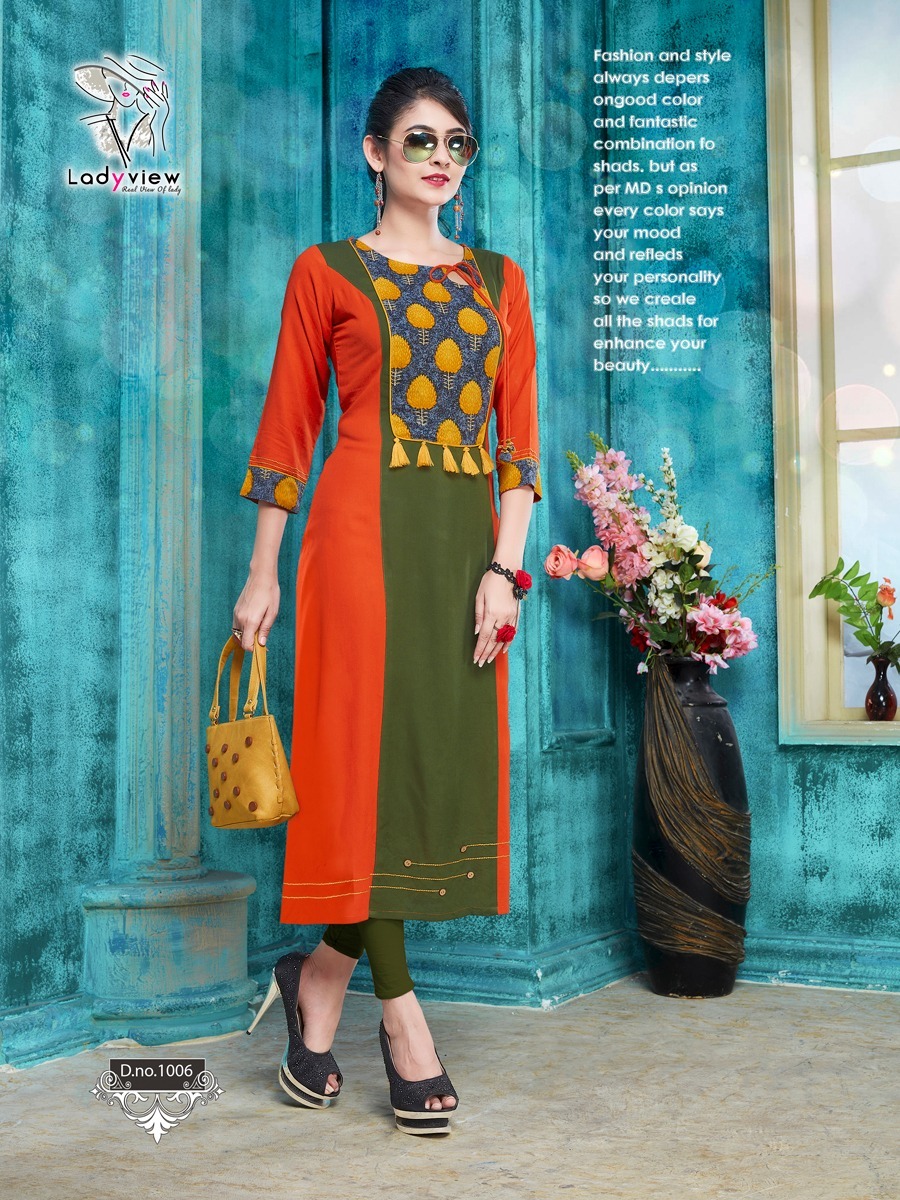 Dry Cleaning Rayon With Print Kurtis Collection
