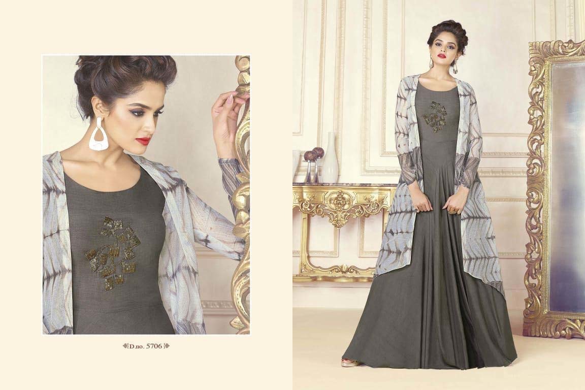 As Shown In The Image Designer New Style Party Wear Gown Kurti