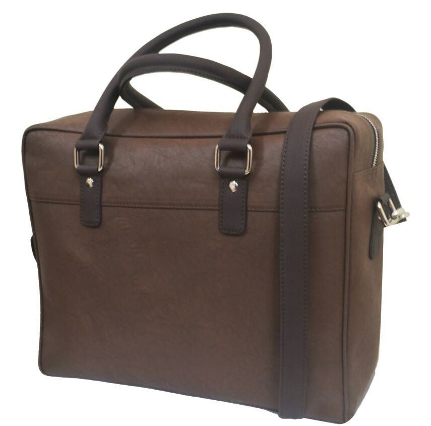 Black Leather Trolly Bag