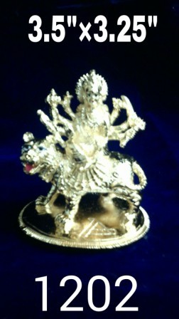 Devi Ambe Ma Statue - Finishing: Gold