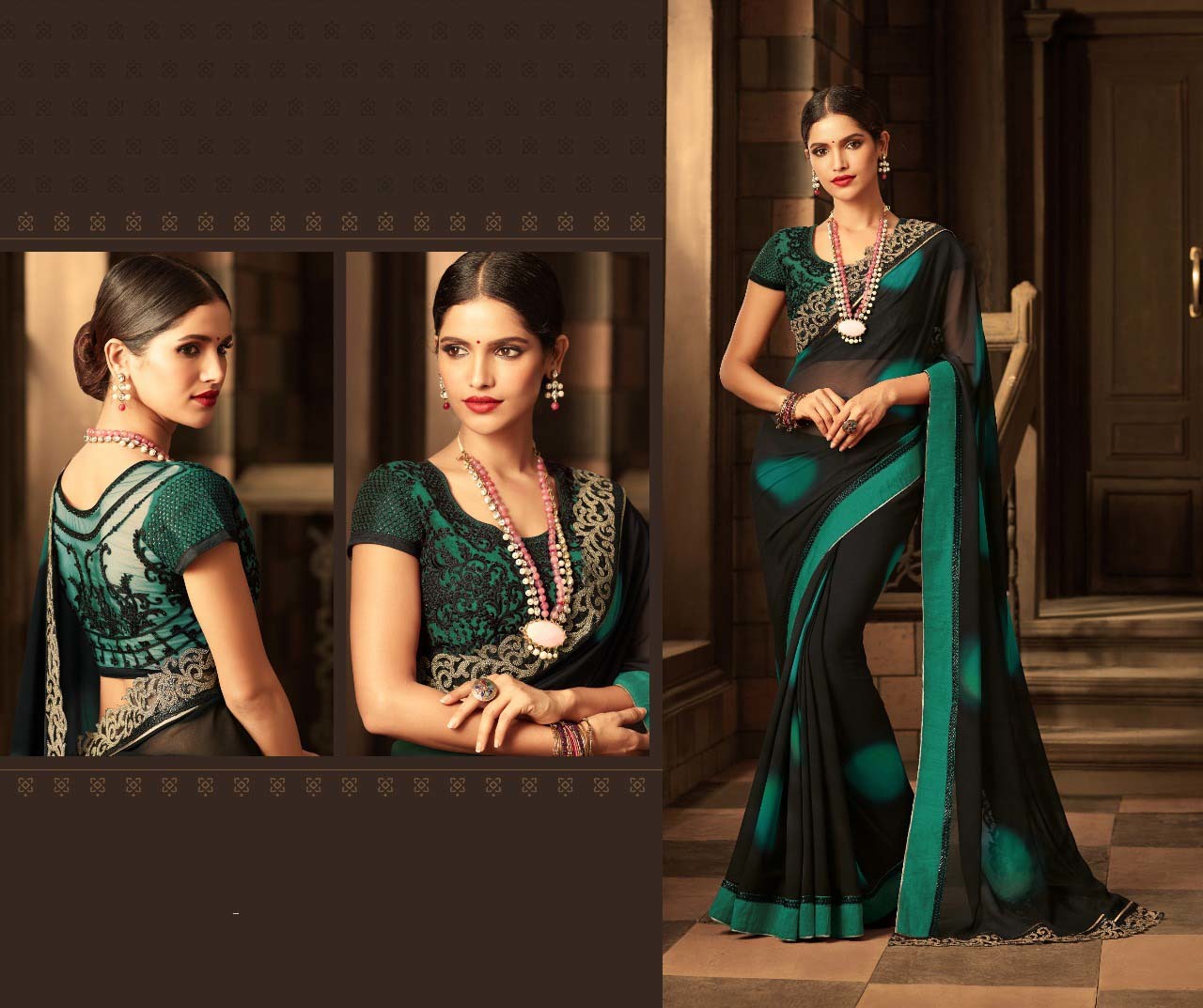 As Shown In The Image Ladies Fancy Party Wear Designer Saree