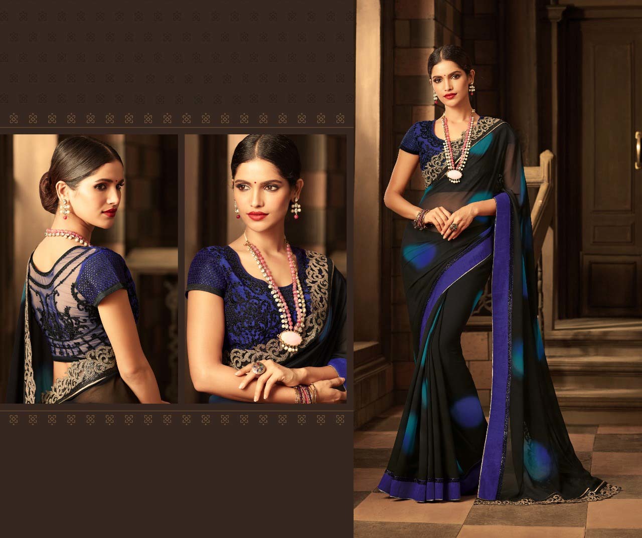 As Shown In The Image Ladies Fancy Party Wear Designer Saree