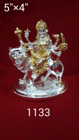 Devi Ambe Ma Statue - Finishing: Gold