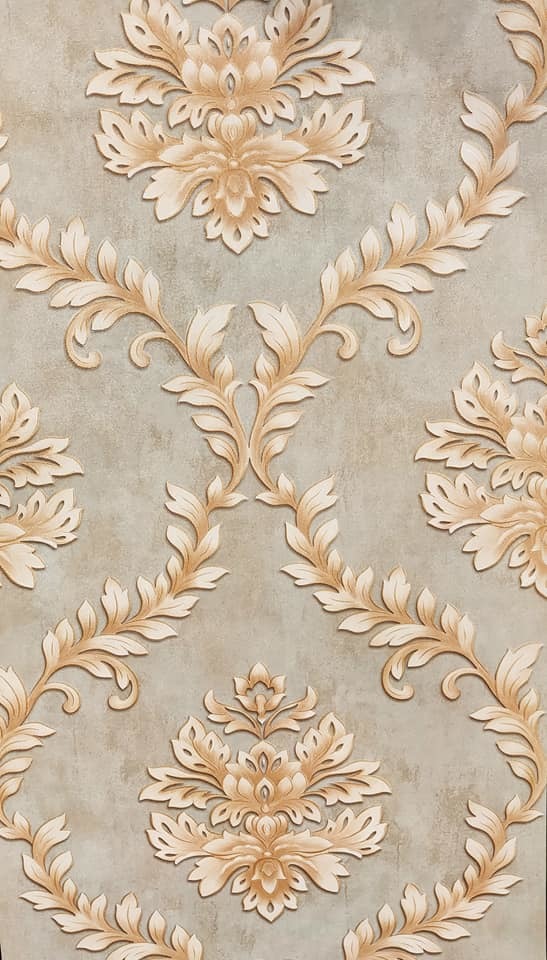 Damask Wallpaper Roll Weight: 1.3 Kilograms (Kg)