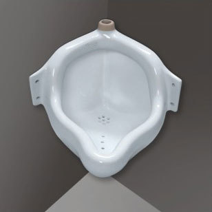White Ceramic Half Stall Urinal